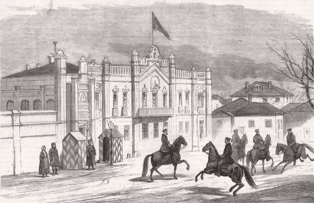 MOLDOVA. Russian Camp, Chisinau. Nicholas quarters 1877 antique print